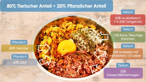 BARF Napf Aufteilung