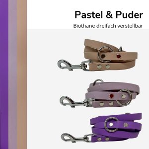 Biothane Leine Pastel und Puder