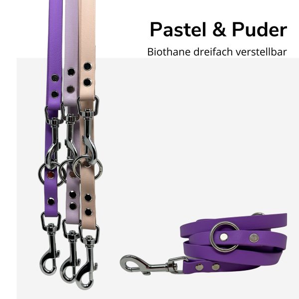Biothane Leine Pastel und Puder Detail