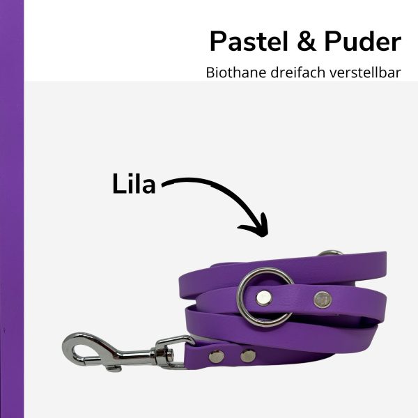 Biothane Leine Pastel und Puder Lila