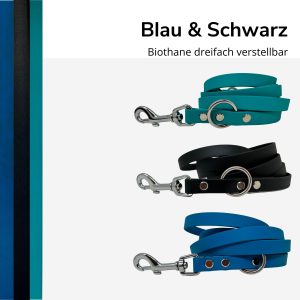 Biothane Schwarz Blau