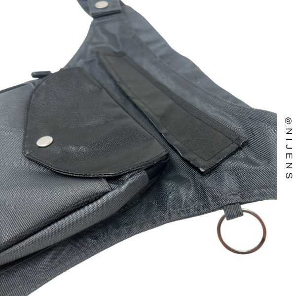 Gassitasche wasserdicht & vegan grau/schwarz – Bild 2