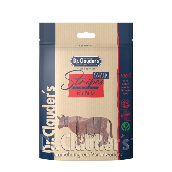 Dr.Clauders Stripes Snack Rind Small 80g • TomDog
