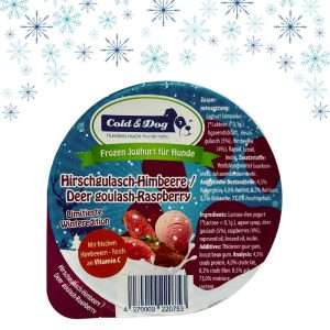 Cold&Dog Eis für Hunde Hirschgulasch Himbeer